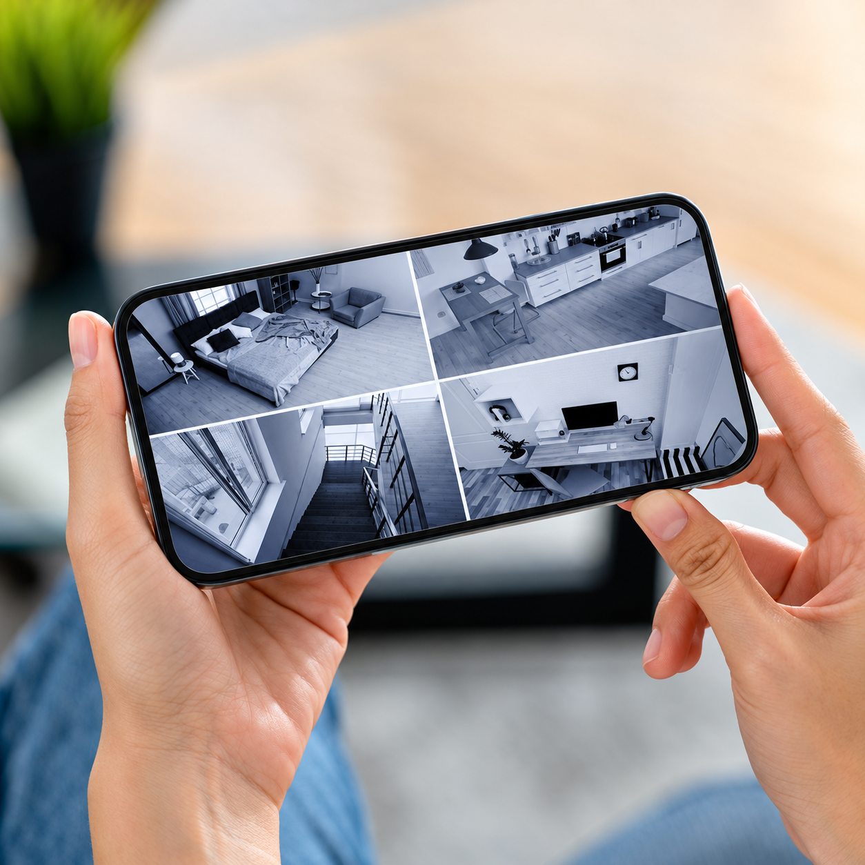 Plusieurs caméras SpyFocus consultées en direct sur smartphone