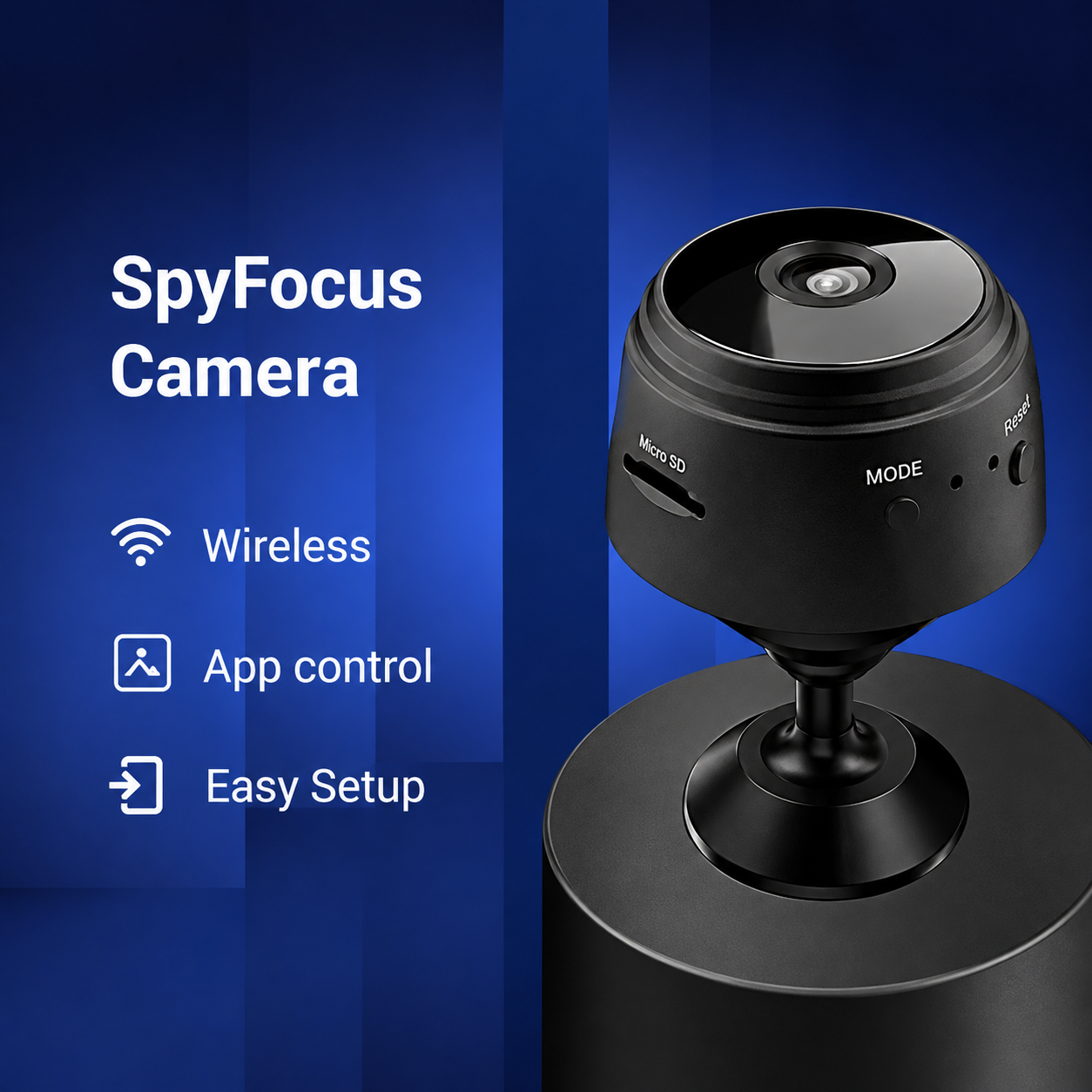 Mini caméra de surveillance SpyFocus sans fil avec contrôle par application